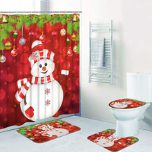 Load image into Gallery viewer, 4 Pcs Holiday Shower and Bathroom Curtain Set - Adler&#39;s Store