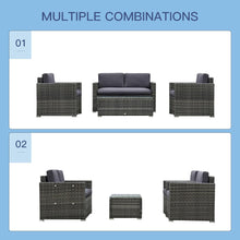 Load image into Gallery viewer, 4 Piece Rattan Wicker Patio Furniture Set - Adler&#39;s Store