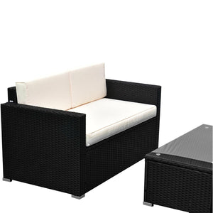 4 Piece Rattan Wicker Patio Furniture Set - Adler's Store