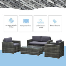 Load image into Gallery viewer, 4 Piece Rattan Wicker Patio Furniture Set - Adler&#39;s Store