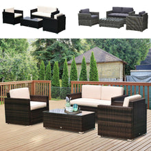 Load image into Gallery viewer, 4 Piece Rattan Wicker Patio Furniture Set - Adler&#39;s Store