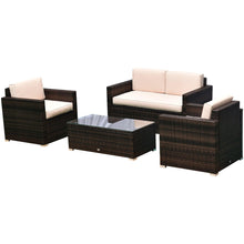 Load image into Gallery viewer, 4 Piece Rattan Wicker Patio Furniture Set - Adler&#39;s Store