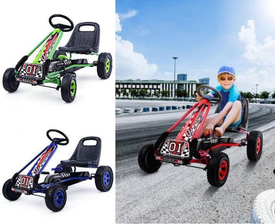 4 Wheels Steel Frame Kids Pedal Go Kart - Adler's Store