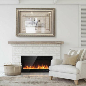 40 Inch Electric Recessed Wall Mounted Multicolor Flame Fireplace - Adler's Store