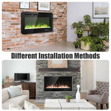 Load image into Gallery viewer, 40 Inch Electric Recessed Wall Mounted Multicolor Flame Fireplace - Adler&#39;s Store