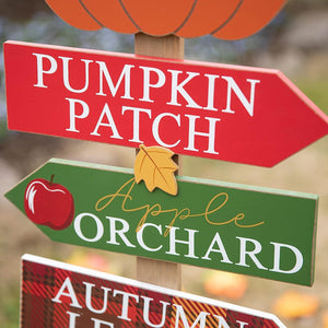 41.75 Inch Fall Wooden Pumpkin Patch Autumn Garden Yard Sign - Adler's Store