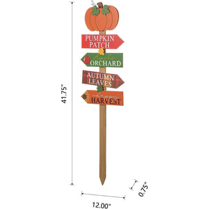 41.75 Inch Fall Wooden Pumpkin Patch Autumn Garden Yard Sign - Adler's Store