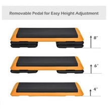 Load image into Gallery viewer, 43 Inch Adjustable Height Aerobic Step with 4 Risers - Adler&#39;s Store