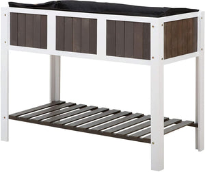 47 x 23 x 35 Inch 2 Tiers Elevated Wooden Planter Bed - Adler's Store