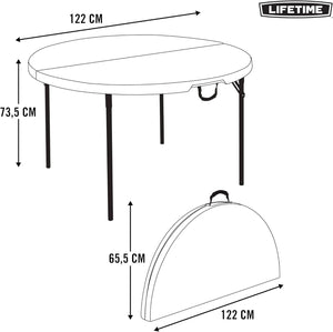 48 Inch Round Patio Garden Picnic Party Event Folding Portable Table