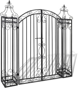 48 x 52 Inch Ornamental Iron Garden Gate with Mounting Posts - Adler's Store