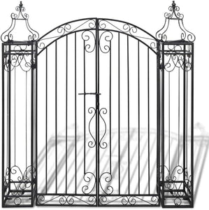 48 x 52 Inch Ornamental Iron Garden Gate with Mounting Posts - Adler's Store