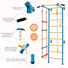 Load image into Gallery viewer, 5 in 1 Indoor Kids Playground with Wall Ladder Rope and Gymnastic Rings - Adler&#39;s Store