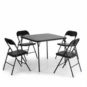 5 PCS Plastic Folding Table and 4 Chairs Dining Set - Adler's Store