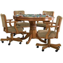 Load image into Gallery viewer, 5 Piece 3-in-1 Poker Game Table Entertainment Dining Set With 4 Upholstered Chairs - Adler&#39;s Store