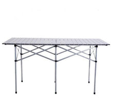Load image into Gallery viewer, 55 x 27 Inch Aluminum Roll Up Folding Camping Rectangle Picnic Table - Adler&#39;s Store