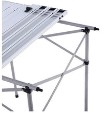 Load image into Gallery viewer, 55 x 27 Inch Aluminum Roll Up Folding Camping Rectangle Picnic Table - Adler&#39;s Store
