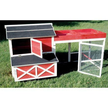 Load image into Gallery viewer, 6 Chickens Firwood Red Barn Chicken Coop with Roof Top Planter - Adler&#39;s Store