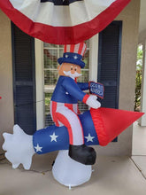 Load image into Gallery viewer, 6 Ft Inflatable Uncle Sam on Rocket Decoration - Adler&#39;s Store