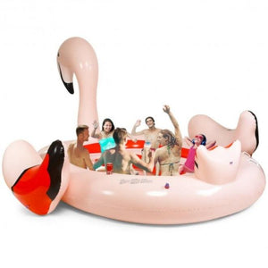 6-Person Floating Flamingo with Electric Pump - Adler's Store