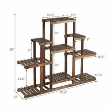 Load image into Gallery viewer, 6-Tier Wood Pot Stand Display Rack with Multi-Level Storage Shelves - Adler&#39;s Store