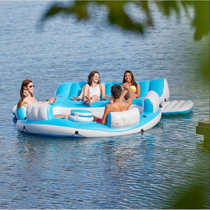 7-Person Floating Lounge Inflatable Oasis Island - Adler's Store