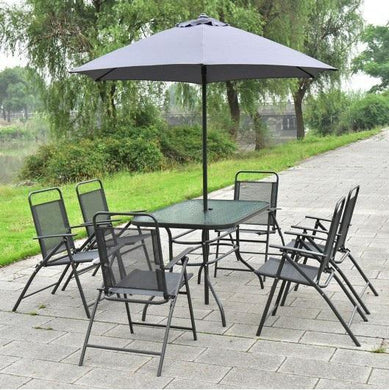 8 pcs Outdoor Patio Furniture Set with Umbrella - Adler's Store