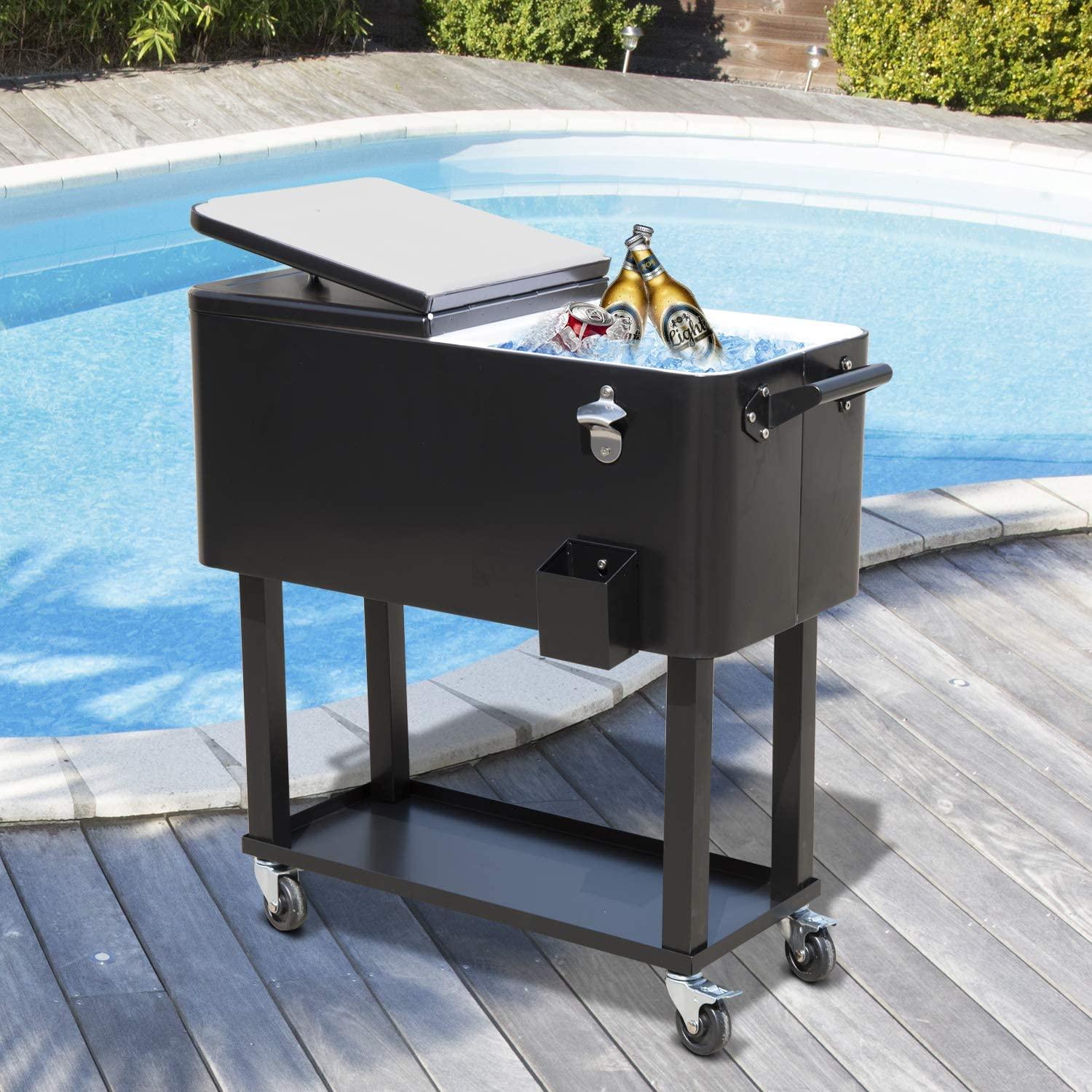 rolling cooler cart for patio