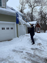 Load image into Gallery viewer, 15 Foot Snow Roof Rake Cut and Tear Resistant Heavy-Duty Slide for Easy and Quick Snow Removal with Built-in Wheels