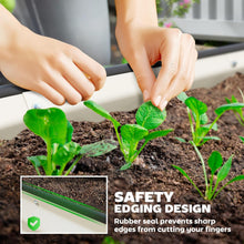Load image into Gallery viewer, 2 Metal 7' x 3' x 1' Raised Planter Boxes with Support Stakes and Gloves