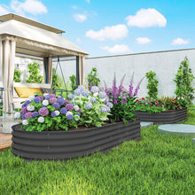 Load image into Gallery viewer, 2 Metal 7' x 3' x 1' Raised Planter Boxes with Support Stakes and Gloves