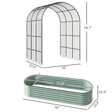Load image into Gallery viewer, Garden greenhouse with dimensions labeled on a white background