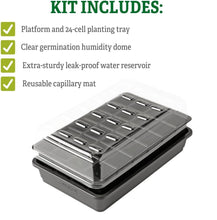 Load image into Gallery viewer, High Germination Seed Starting Kit with Cover and Reservoir