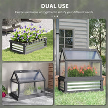 Load image into Gallery viewer, Garden cold frame with plants, shown in various settings.