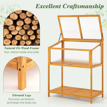 Load image into Gallery viewer, Wooden shelving unit with natural fir wood frame and elevated legs, highlighting craftsmanship.