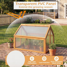 Load image into Gallery viewer, Wood Cold Frame Portable Transparent Box Planter Protection Greenhouse with Liftable Roof