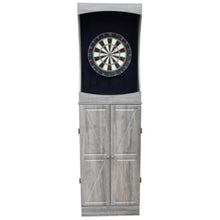 Load image into Gallery viewer, Free-Standing Game Room Dartboard Cabinet Set with 18 Steel-Tip Darts and Storage