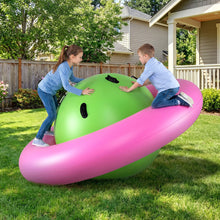 Load image into Gallery viewer, Giant Inflatable Flying Saucer Bouncer Ball with Built-in Handles Pink and Green Version