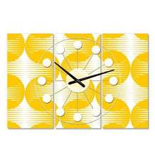 Load image into Gallery viewer, Abstract 3-Panels Mid Century Wall Clock - Adler&#39;s Store