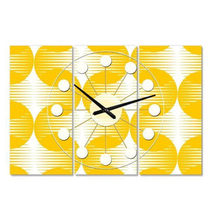 Abstract 3-Panels Mid Century Wall Clock - Adler's Store
