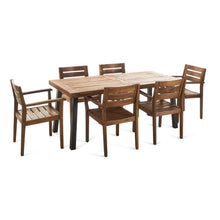 Load image into Gallery viewer, Acacia Rustic Wood 7-Piece Patio Dining Set - Adler&#39;s Store