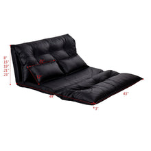 Load image into Gallery viewer, Adjustable Floor Sofa Bed with High Density Foam and PU Leather - Adler&#39;s Store