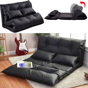 Adjustable Floor Sofa Bed with High Density Foam and PU Leather - Adler's Store