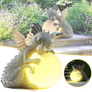 Adorable Baby Dragon Sculptures with Solar LED Lights - Adler's Store