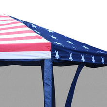 Load image into Gallery viewer, American Flag Pop up 10’x20’ Party Tent with Mesh Awning - Adler&#39;s Store