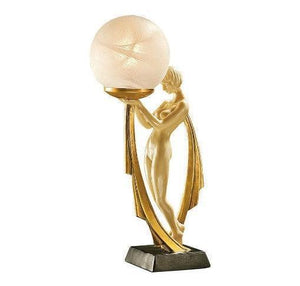 Art Deco Graceful Soft Glow Table Lamp Lighted Sculpture - Adler's Store