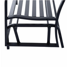 Load image into Gallery viewer, Black Patio Glider Steel Rocking Bench - Adler&#39;s Store