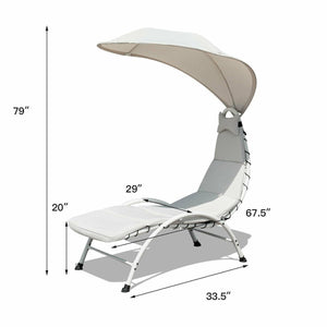 Extreme leisure Patio Chaise Lounger with Canopy - Adler's Store