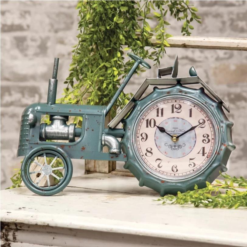 Farmhouse Tractor Tabletop Clock - Adler's Store