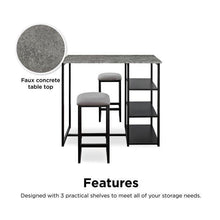Load image into Gallery viewer, Faux Concrete Top 3-Piece Space Saver Dining Set - Adler&#39;s Store